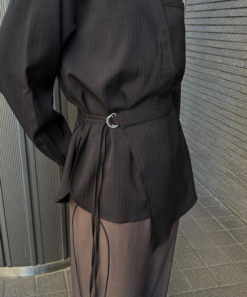 &g'aime（アンジェム）の「【&g'aime】レイヤードシャツ　Layered Shirt（シャツ/ブラウス・レディース・ブラック/ブラウン・FREE）」の8枚目の写真