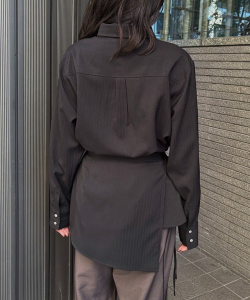 &g'aime（アンジェム）の「【&g'aime】レイヤードシャツ　Layered Shirt（シャツ/ブラウス・レディース・ブラック/ブラウン・FREE）」の11枚目の写真