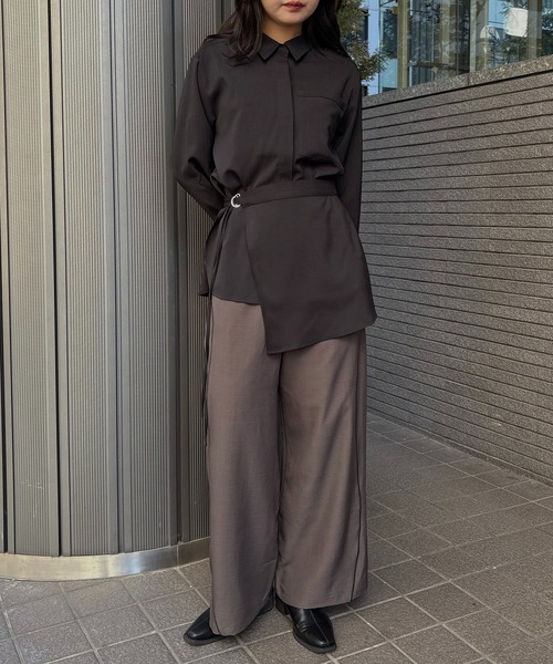 &g'aime（アンジェム）の「【&g'aime】レイヤードシャツ　Layered Shirt（シャツ/ブラウス・レディース・ブラック/ブラウン・FREE）」の12枚目の写真