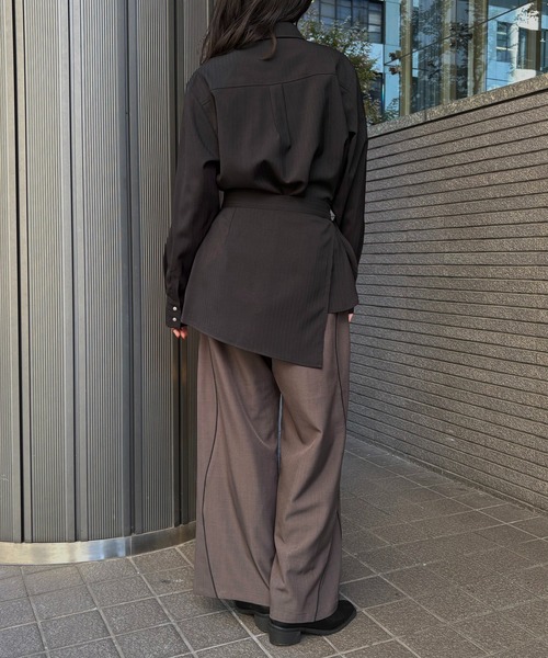 &g'aime（アンジェム）の「【&g'aime】レイヤードシャツ　Layered Shirt（シャツ/ブラウス・レディース・ブラック/ブラウン・FREE）」の14枚目の写真