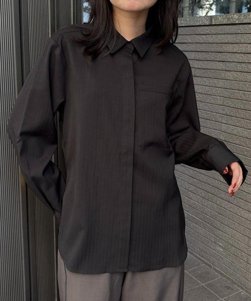 &g'aime（アンジェム）の「【&g'aime】レイヤードシャツ　Layered Shirt（シャツ/ブラウス・レディース・ブラック/ブラウン・FREE）」の16枚目の写真