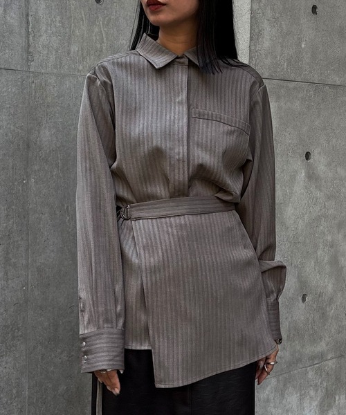 &g'aime（アンジェム）の「【&g'aime】レイヤードシャツ　Layered Shirt（シャツ/ブラウス・レディース・ブラック/ブラウン・FREE）」の17枚目の写真