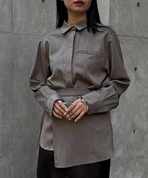 &g'aime（アンジェム）の「【&g'aime】レイヤードシャツ　Layered Shirt（シャツ/ブラウス・レディース・ブラック/ブラウン・FREE）」の18枚目の写真