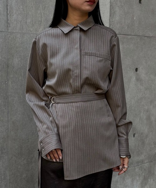 &g'aime（アンジェム）の「【&g'aime】レイヤードシャツ　Layered Shirt（シャツ/ブラウス・レディース・ブラック/ブラウン・FREE）」の19枚目の写真