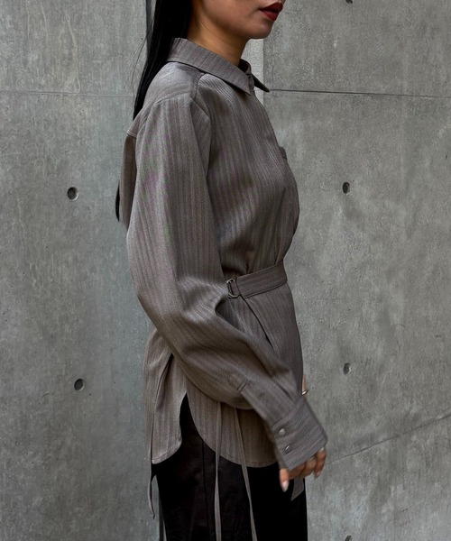 &g'aime（アンジェム）の「【&g'aime】レイヤードシャツ　Layered Shirt（シャツ/ブラウス・レディース・ブラック/ブラウン・FREE）」の22枚目の写真