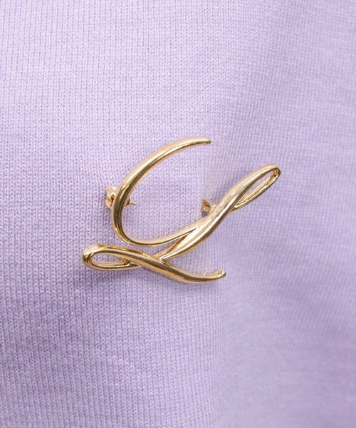 CLEAR BASIC（クリアベーシック）の「ブローチ付きハイネックニットトップス＆チュールキャミセット[大人 フェミニン 上品]≪AW新作≫（ニット/セーター・レディース・ブラック/アイボリー/ブラウン・F）」の4枚目の写真