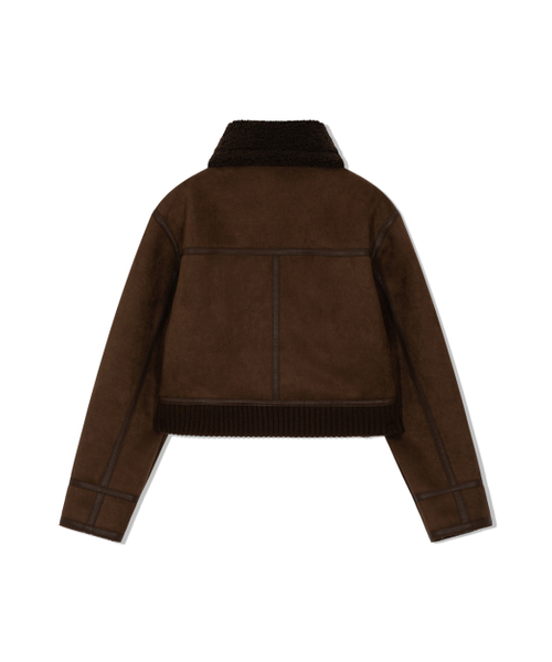 MOAA(モア)の「Cropped Faux Shearling Jacket (WALNUT)(ムートンコート・レディース・その他・SMALL/MEDIUM)」の3枚目の写真