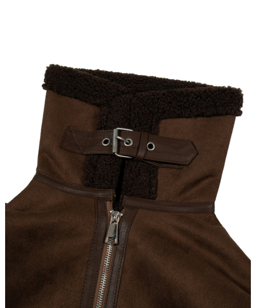 MOAA(モア)の「Cropped Faux Shearling Jacket (WALNUT)(ムートンコート・レディース・その他・SMALL/MEDIUM)」の4枚目の写真