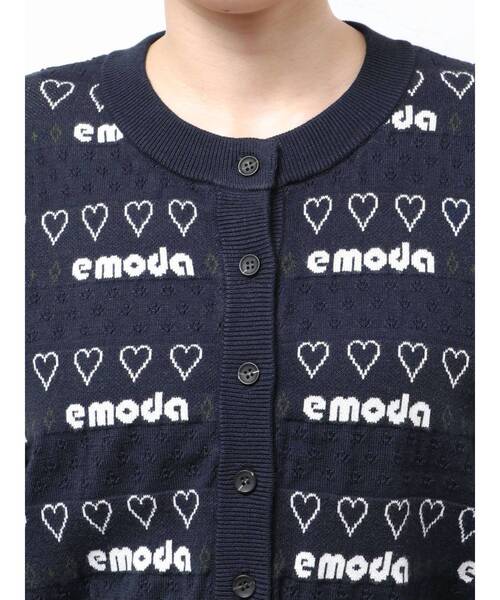 EMODA（エモダ）の「アイレットロゴツインニット（ニット/セーター・レディース・ブルー/グレー/ネイビー/ピンク・FREE）」の9枚目の写真