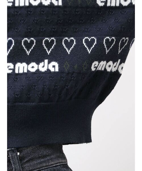 EMODA（エモダ）の「アイレットロゴツインニット（ニット/セーター・レディース・ブルー/グレー/ネイビー/ピンク・FREE）」の11枚目の写真