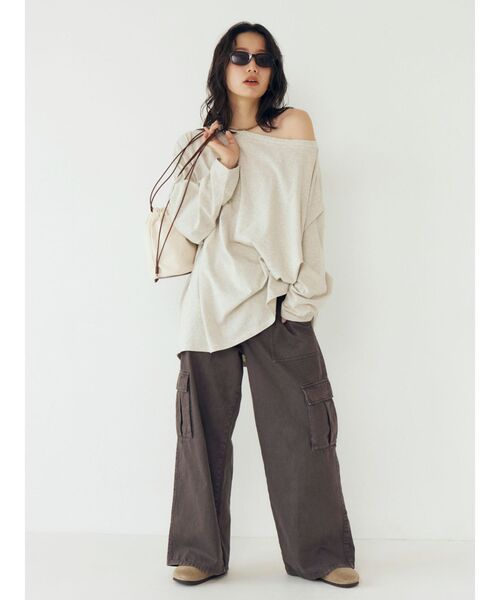 Ungrid(アングリッド)の「ウォッシュデザインカーゴパンツ(その他パンツ・レディース・ブラウン/カーキ・SMALL/MEDIUM)」の14枚目の写真