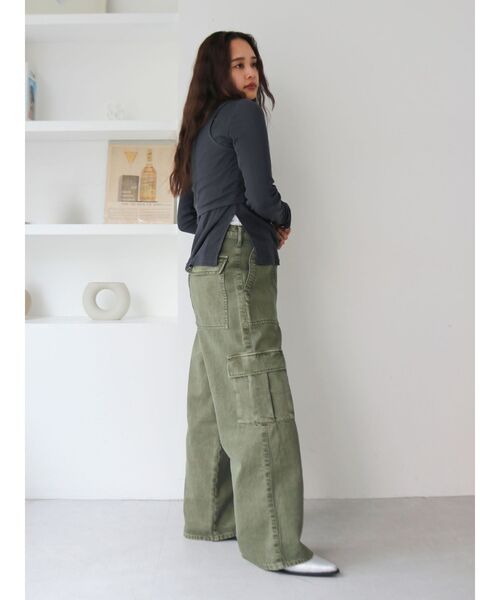 Ungrid(アングリッド)の「ウォッシュデザインカーゴパンツ(その他パンツ・レディース・ブラウン/カーキ・SMALL/MEDIUM)」の8枚目の写真