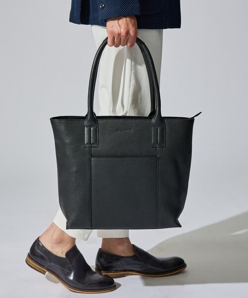 alfredoBANNISTER(アルフレッドバニスター)の「【A4対応】シボレザー トートバッグ(トートバッグ・メンズ・ブラック・フリー)」の14枚目の写真