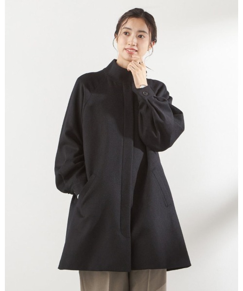 セール】スタンドカラーテントシルエットコート（チェスターコート