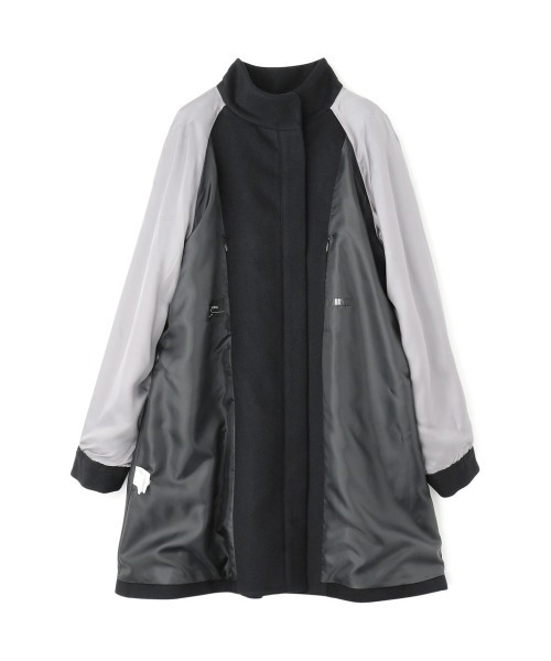 SUIT SELECT(スーツセレクト)の「スタンドカラーテントシルエットコート(チェスターコート・レディース・ブラック・SMALL/MEDIUM/LARGE)」の15枚目の写真