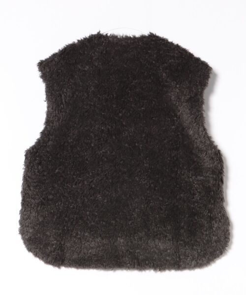 SWITCH BY ARCH(スイッチバイアーチ)の「【SWITCH by ARCH】Poodle Fur Vest プードル ファー ベスト ARM-723(ベスト・レディース・チャコールグレー/グレイッシュベージュ・FREE)」の3枚目の写真