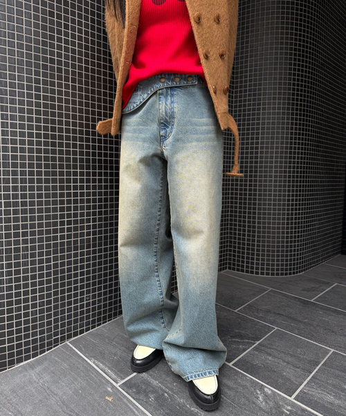 セール】ベルトデザインデニムパンツ（デニムパンツ）｜Oriens JOURNAL