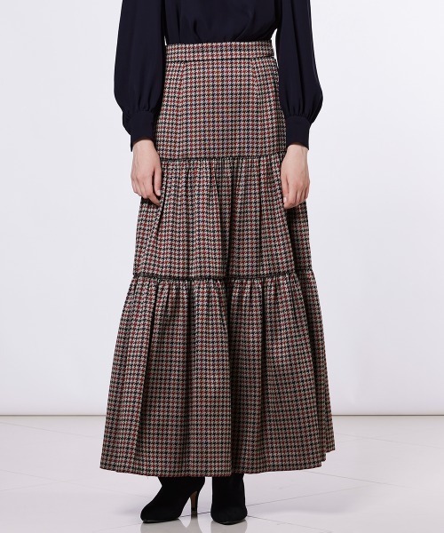 Sov.（ソブ）の「千鳥柄 ティアードスカート（スカート・レディース・チェック・36/38）」の3枚目の写真