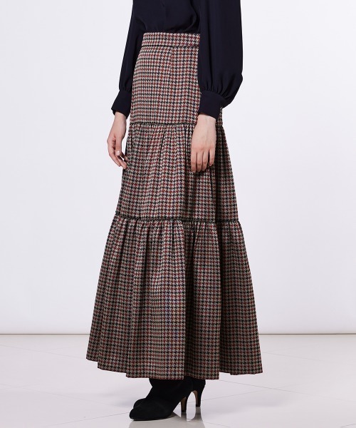 Sov.（ソブ）の「千鳥柄 ティアードスカート（スカート・レディース・チェック・36/38）」の4枚目の写真