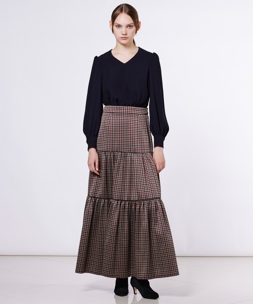 Sov.（ソブ）の「千鳥柄 ティアードスカート（スカート・レディース・チェック・36/38）」の11枚目の写真