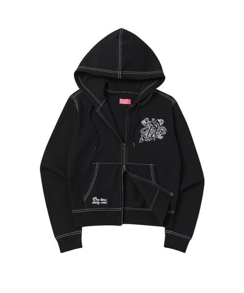 NYXX（エヌワイエックスエックス）の「BURST INTO ROSE HOOD ZIP-UP BLACK（パーカー・レディース・その他・FREE）」の4枚目の写真