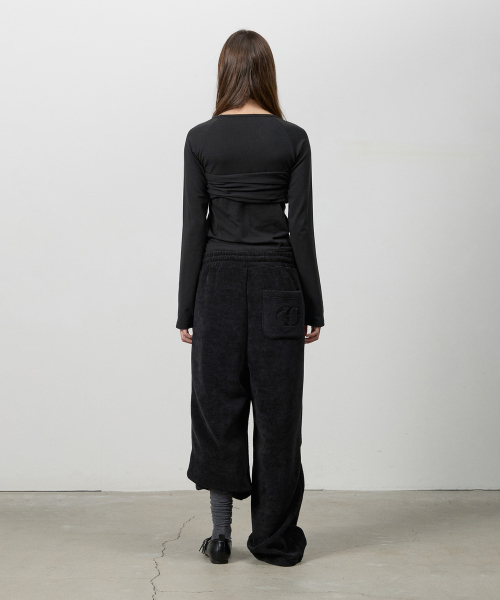 THREE TO EIGHTY(スリートゥエイティー)の「DUAL-SURFACE CORDUROY PANTS BLACK(スウェットパンツ・レディース・その他・FREE)」の3枚目の写真