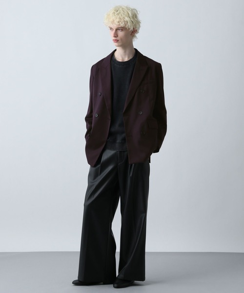 HARE（ハレ）の「【SET UP対応】グランスムースダブルミドルジャケット(HARE)（テーラードジャケット・メンズ・パープル/グレー/ブラック・SMALL/MEDIUM）」の15枚目の写真