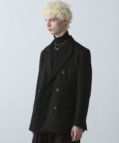 HARE（ハレ）の「【SET UP対応】グランスムースダブルミドルジャケット(HARE)（テーラードジャケット・メンズ・パープル/グレー/ブラック・SMALL/MEDIUM）」の17枚目の写真