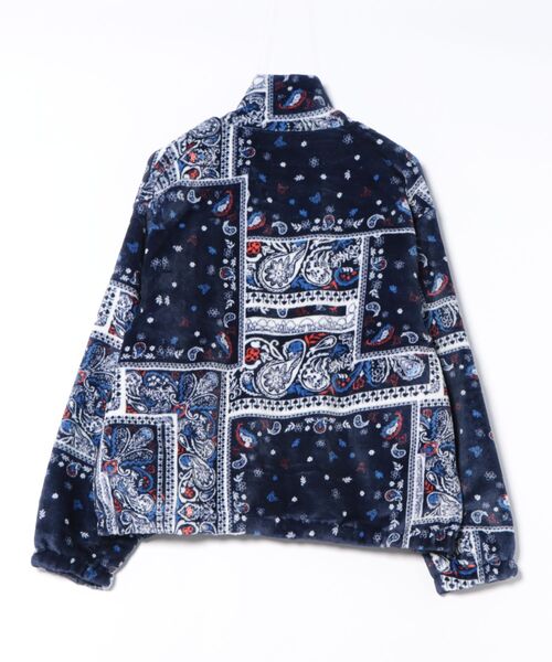 ScoLar（スカラー）の「153734：ランダムバンダナ柄 双面フランネルブルゾン（ブルゾン・レディース・ブラック/ネイビー・M）」の17枚目の写真