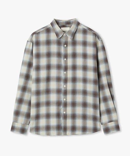 FABREGAT(ファブレガ)の「モザイクオンブレチェックシャツ(ベージュ)(シャツ/ブラウス・メンズ・その他・2/4/3)」の1枚目の写真