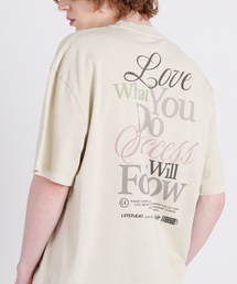 LXT（エルエックスティー）の「ピグメントプリントレタリングオーバーTシャツ[ベージュ]（Tシャツ/カットソー）」