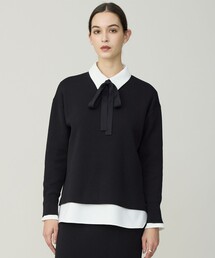 コットンポリエステルスムース プルオーバー ニット