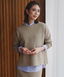 コットンポリエステルスムース プルオーバー ニット
