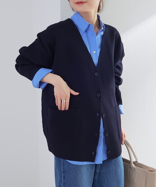 PUAL CE CIN(ピュアルセシン)の「【WEB限定】スポンディッシュカーディガン(カーディガン/ボレロ・レディース・ネイビー/オフホワイト/グレー・FREE)」の3枚目の写真