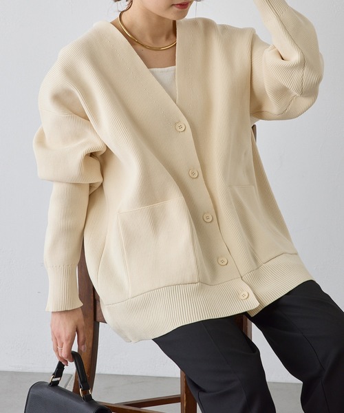 PUAL CE CIN(ピュアルセシン)の「【WEB限定】スポンディッシュカーディガン(カーディガン/ボレロ・レディース・ネイビー/オフホワイト/グレー・FREE)」の1枚目の写真