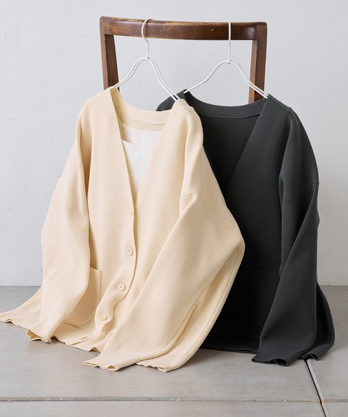 PUAL CE CIN(ピュアルセシン)の「【WEB限定】スポンディッシュカーディガン(カーディガン/ボレロ・レディース・ネイビー/オフホワイト/グレー・FREE)」の12枚目の写真