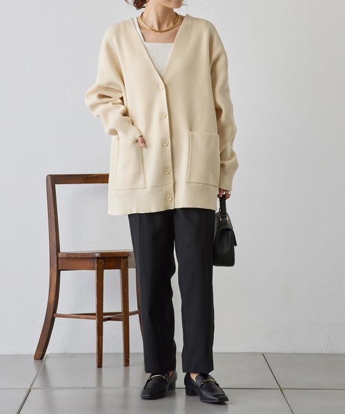 PUAL CE CIN(ピュアルセシン)の「【WEB限定】スポンディッシュカーディガン(カーディガン/ボレロ・レディース・ネイビー/オフホワイト/グレー・FREE)」の15枚目の写真