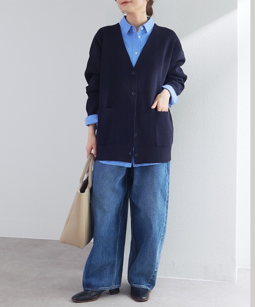 PUAL CE CIN(ピュアルセシン)の「【WEB限定】スポンディッシュカーディガン(カーディガン/ボレロ・レディース・ネイビー/オフホワイト/グレー・FREE)」の4枚目の写真