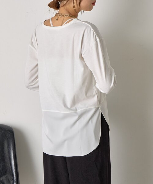 Jena espace merveilleux(ジェナ エスパスメルヴェイユ)の「【重ね着で活躍】裾切替カットソー(Tシャツ/カットソー・レディース・ブラック/グレー/オフホワイト・FREE)」の13枚目の写真