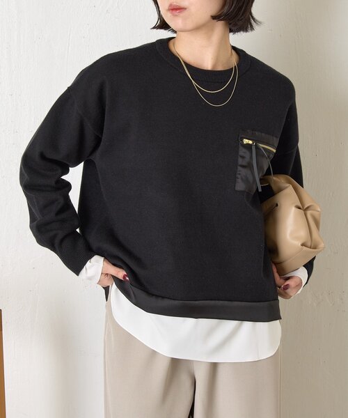 Jena espace merveilleux(ジェナ エスパスメルヴェイユ)の「【重ね着で活躍】裾切替カットソー(Tシャツ/カットソー・レディース・ブラック/グレー/オフホワイト・FREE)」の16枚目の写真