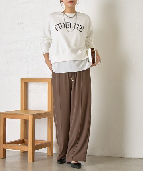 Jena espace merveilleux(ジェナ エスパスメルヴェイユ)の「【重ね着で活躍】裾切替カットソー(Tシャツ/カットソー・レディース・ブラック/グレー/オフホワイト・FREE)」の22枚目の写真