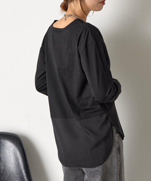 Jena espace merveilleux（ジェナ　エスパスメルヴェイユ）の「【重ね着で活躍】裾切替カットソー（Tシャツ/カットソー・レディース・ブラック/グレー/オフホワイト・FREE）」の19枚目の写真