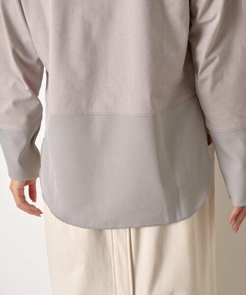 Jena espace merveilleux（ジェナ　エスパスメルヴェイユ）の「【重ね着で活躍】裾切替カットソー（Tシャツ/カットソー・レディース・ブラック/グレー/オフホワイト・FREE）」の6枚目の写真