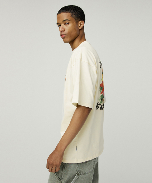 MAGOODGAN(メックウッドガン)の「スウェグバー3582 サンセットオーバーサイズベージュ半袖Tシャツ(Tシャツ/カットソー・レディース・その他・X-LARGE/SMALL/MEDIUM/LARGE)」の3枚目の写真