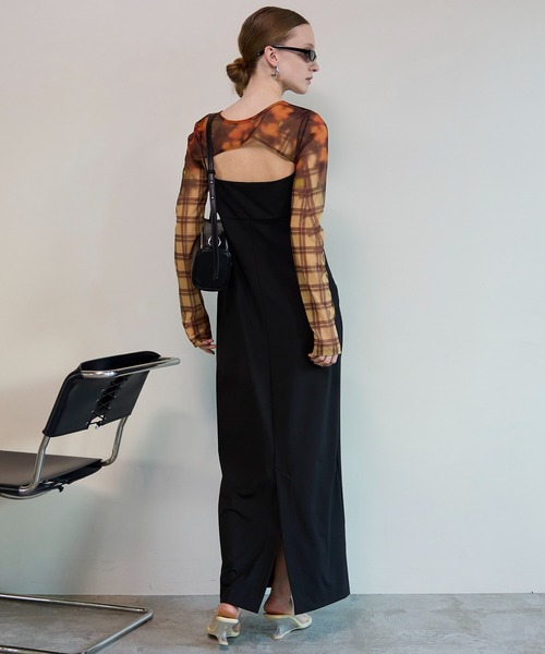 MAISON SPECIAL(メゾンスペシャル)の「Bolero Set Flower Print One-Piece/ボレロセットフラワープリントワンピース(ワンピース・レディース・ブラウン/ブルー/ブラック・38/36)」の18枚目の写真