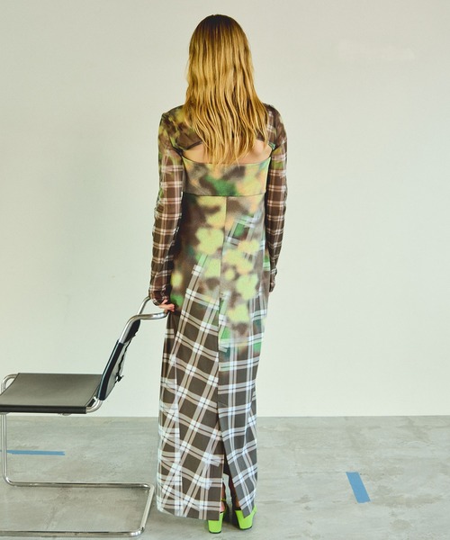 MAISON SPECIAL(メゾンスペシャル)の「Bolero Set Flower Print One-Piece/ボレロセットフラワープリントワンピース(ワンピース・レディース・ブラウン/ブルー/ブラック・38/36)」の5枚目の写真