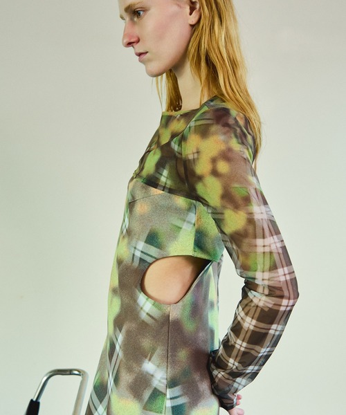 MAISON SPECIAL(メゾンスペシャル)の「Bolero Set Flower Print One-Piece/ボレロセットフラワープリントワンピース(ワンピース・レディース・ブラウン/ブルー/ブラック・38/36)」の6枚目の写真