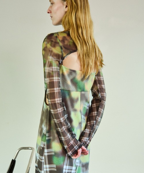 MAISON SPECIAL(メゾンスペシャル)の「Bolero Set Flower Print One-Piece/ボレロセットフラワープリントワンピース(ワンピース・レディース・ブラウン/ブルー/ブラック・38/36)」の7枚目の写真