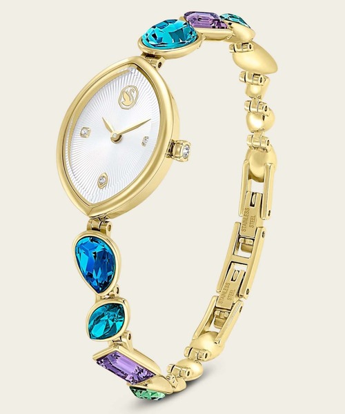 SWAROVSKI(スワロフスキー)の「【公式】【スワロフスキー】Gema ウォッチ, クリスタルを使ったブレスレット, ゴールド系, ゴールドトーン仕上げ(アナログ腕時計・レディース・マルチ・ONE SIZE)」の2枚目の写真