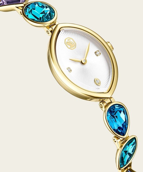 SWAROVSKI(スワロフスキー)の「【公式】【スワロフスキー】Gema ウォッチ, クリスタルを使ったブレスレット, ゴールド系, ゴールドトーン仕上げ(アナログ腕時計・レディース・マルチ・ONE SIZE)」の6枚目の写真